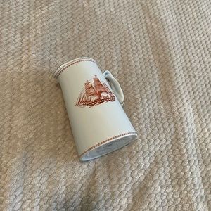 Copeland Spode Red Trade Winds Fine Stone     6 1/2" Braided Handle Jug